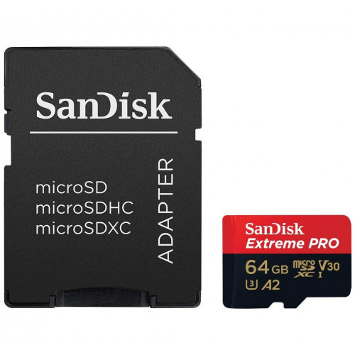 Карта памяти SanDisk Extreme PRO microSDXC 64Gb 