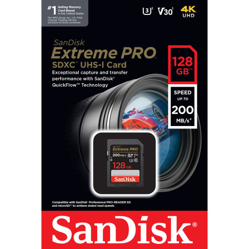 Карта памяти SD 128Gb SanDisk Extreme PRO