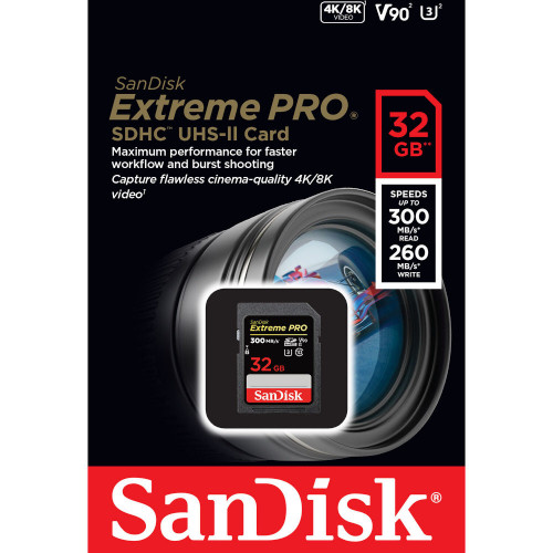 Карта памяти SD 32Gb SanDisk Extreme PRO 300mbs