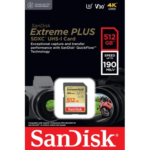 Карта памяти SD 512Gb SanDisk Extreme