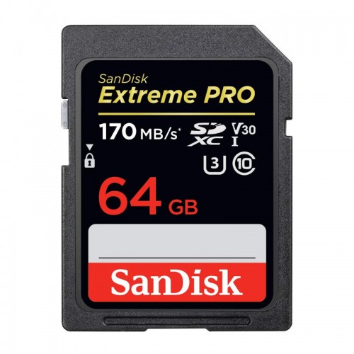 Карта памяти SD 64Gb SanDisk Extreme PRO UHS-II 170Mb/s