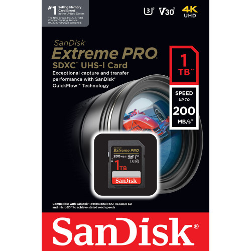 Карта памяти SD 1Tb SanDisk Extreme PRO