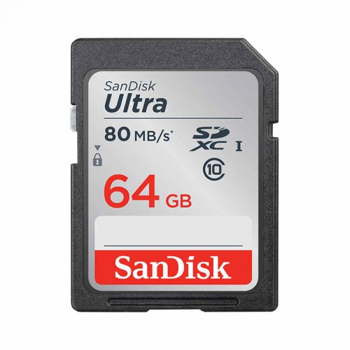 Карта памяти SDHC 64GB SanDisk Ultra Class 10 UHS-I 80MB/s