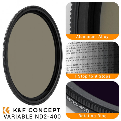 Светофильтр KF Concept 58mm ND2-ND400 C-series