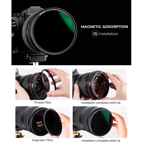 Светофильтр K&F Concept 58mm NANO-X ND1000 magnetic