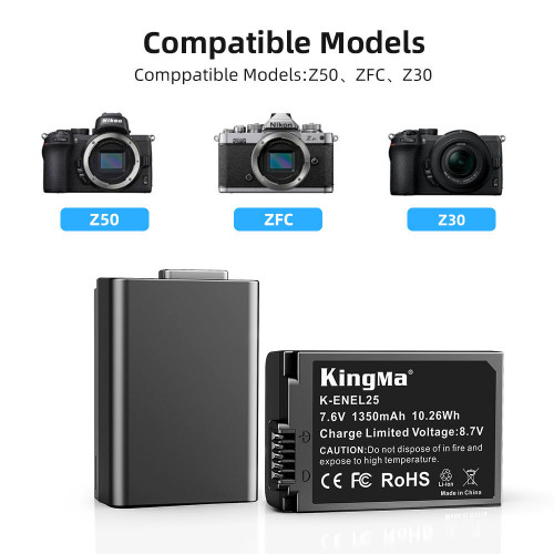 Комплект Kingma EN-EL25 Nikon Z30 Z50