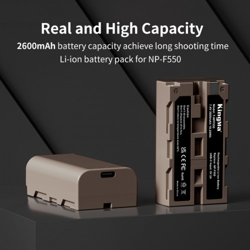 Аккумулятор Kingma NP-F550 2600mAh Type-C