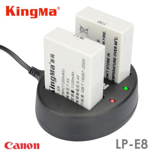 Зарядка KingMa LP-E8 Canon двухканальная