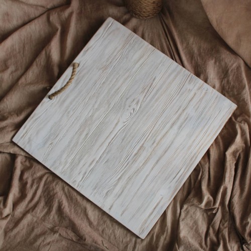 Фон деревянный 60x60 cm Белый Черный