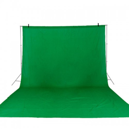 Фон тканевый зеленый хромакей 6x3 метра