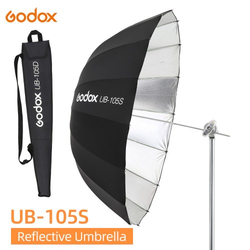 Зонт параболический GODOX UB-105S серебро черный